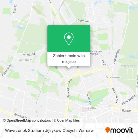 Mapa Wawrzonek Studium Języków Obcych