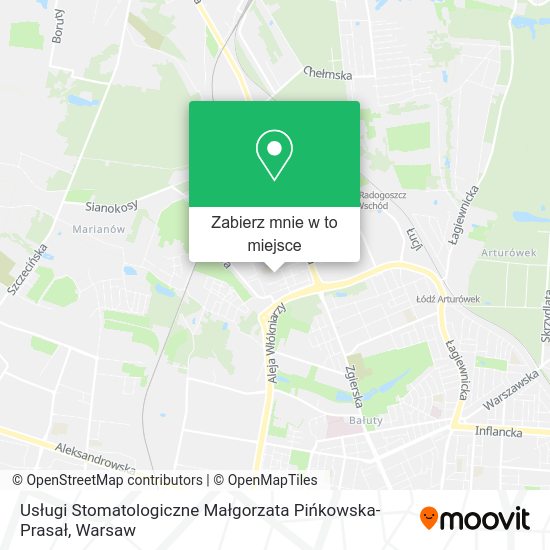 Mapa Usługi Stomatologiczne Małgorzata Pińkowska-Prasał