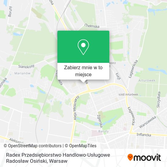 Mapa Radex Przedsiębiorstwo Handlowo-Usługowe Radosław Osiński