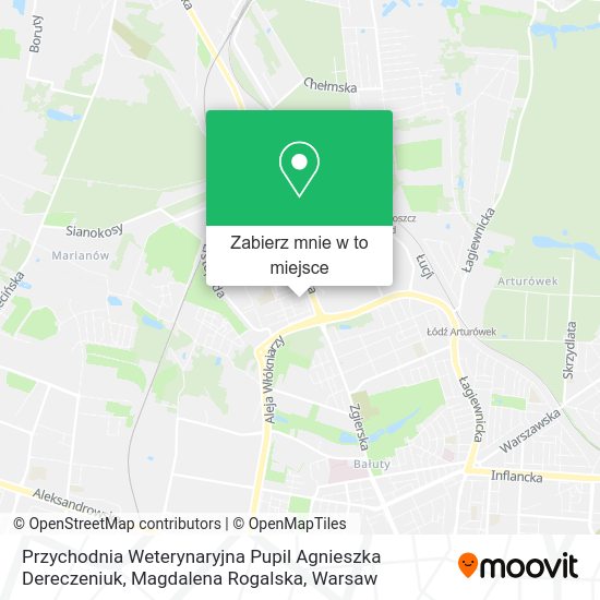 Mapa Przychodnia Weterynaryjna Pupil Agnieszka Dereczeniuk, Magdalena Rogalska