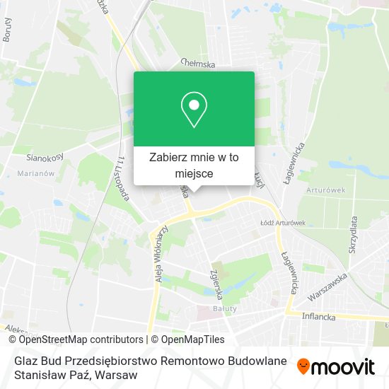 Mapa Glaz Bud Przedsiębiorstwo Remontowo Budowlane Stanisław Paź