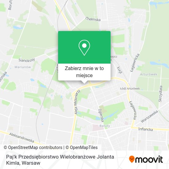 Mapa Paj'k Przedsiębiorstwo Wielobranżowe Jolanta Kimla