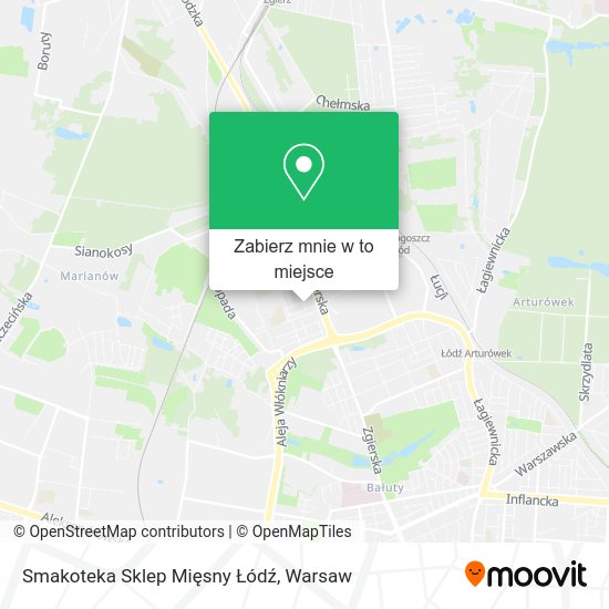 Mapa Smakoteka Sklep Mięsny Łódź