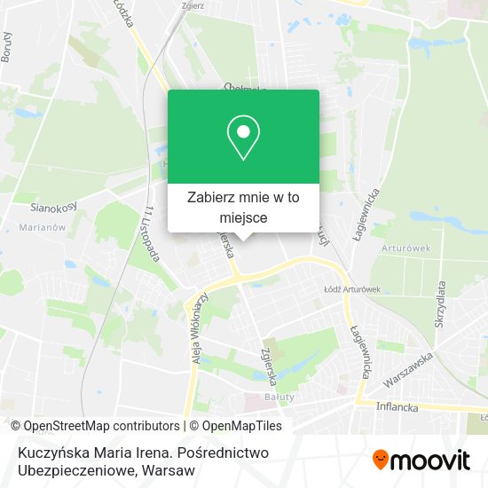 Mapa Kuczyńska Maria Irena. Pośrednictwo Ubezpieczeniowe