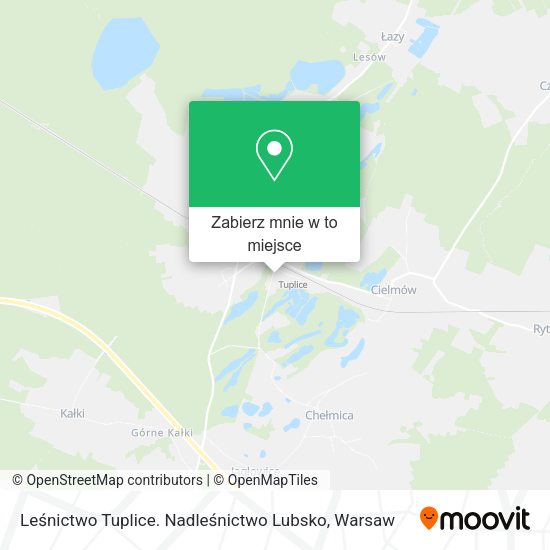 Mapa Leśnictwo Tuplice. Nadleśnictwo Lubsko