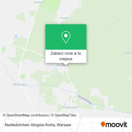 Mapa Nadleśnictwo Głogów Kotla