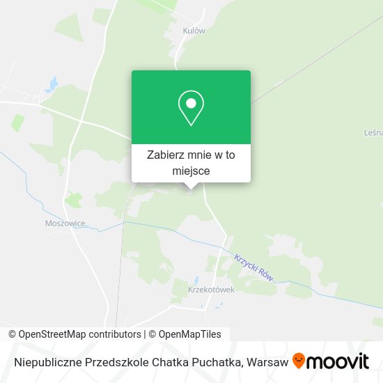 Mapa Niepubliczne Przedszkole Chatka Puchatka