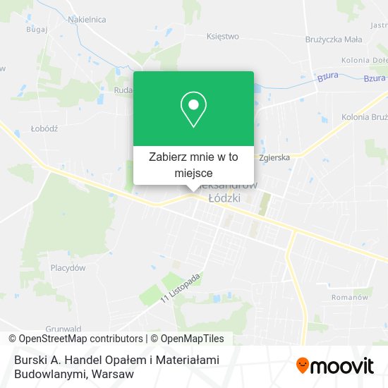 Mapa Burski A. Handel Opałem i Materiałami Budowlanymi