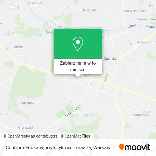 Mapa Centrum Edukacyjno-Językowe Teraz Ty