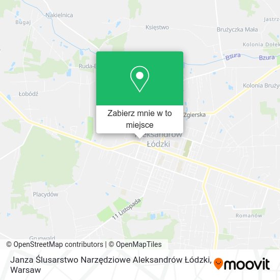 Mapa Janza Ślusarstwo Narzędziowe Aleksandrów Łódzki