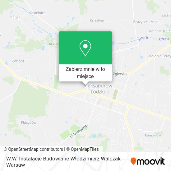 Mapa W.W. Instalacje Budowlane Włodzimierz Walczak