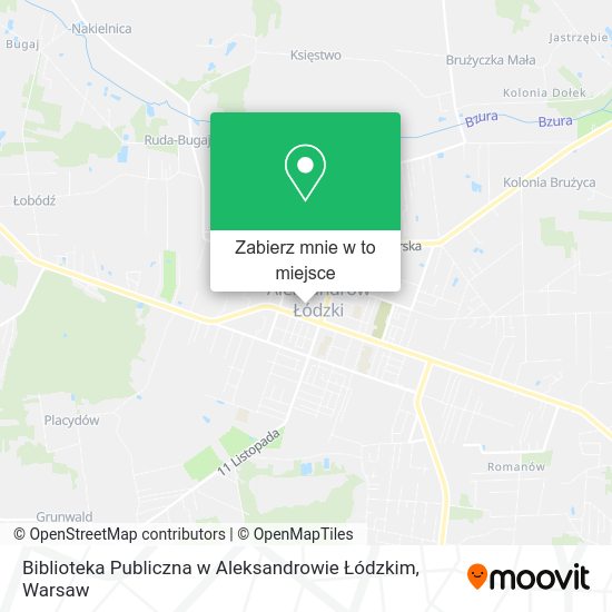 Mapa Biblioteka Publiczna w Aleksandrowie Łódzkim