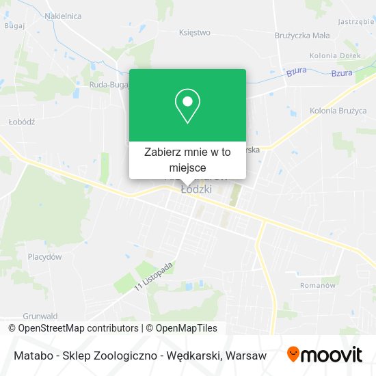 Mapa Matabo - Sklep Zoologiczno - Wędkarski