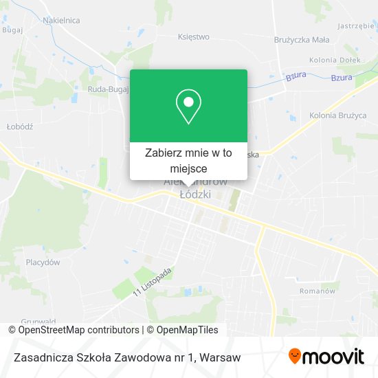 Mapa Zasadnicza Szkoła Zawodowa nr 1