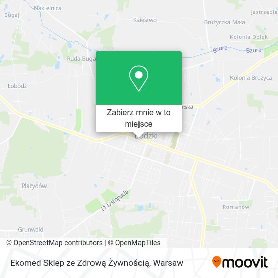 Mapa Ekomed Sklep ze Zdrową Żywnością