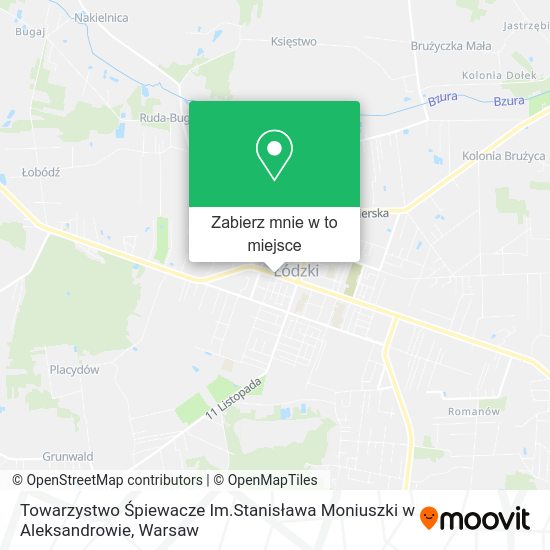 Mapa Towarzystwo Śpiewacze Im.Stanisława Moniuszki w Aleksandrowie