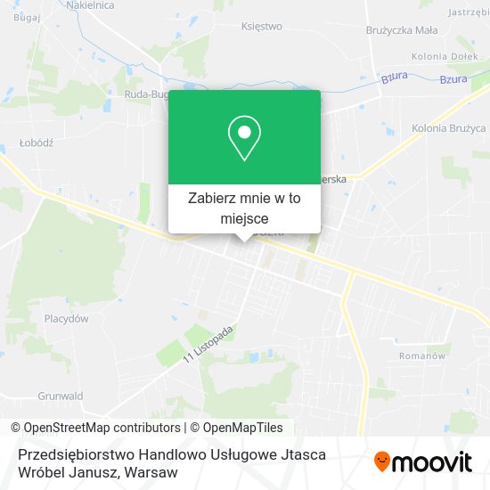 Mapa Przedsiębiorstwo Handlowo Usługowe Jtasca Wróbel Janusz