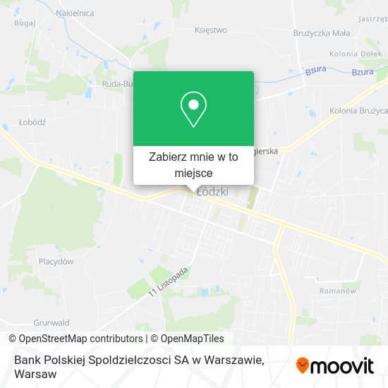 Mapa Bank Polskiej Spoldzielczosci SA w Warszawie