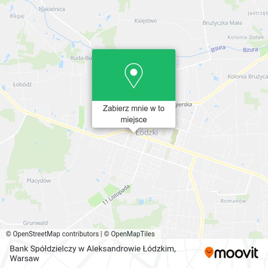 Mapa Bank Spółdzielczy w Aleksandrowie Łódzkim