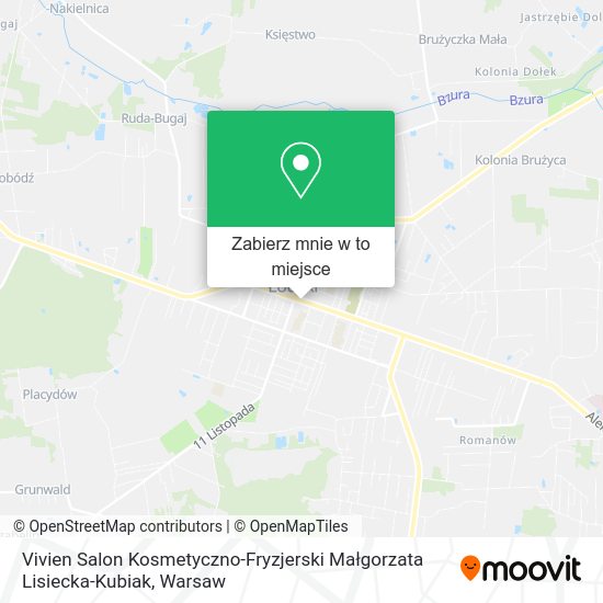 Mapa Vivien Salon Kosmetyczno-Fryzjerski Małgorzata Lisiecka-Kubiak