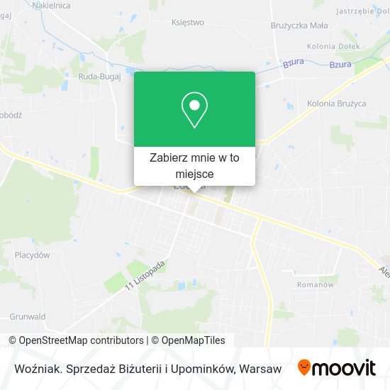 Mapa Woźniak. Sprzedaż Biżuterii i Upominków