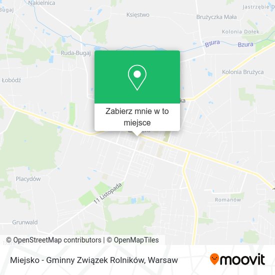 Mapa Miejsko - Gminny Związek Rolników