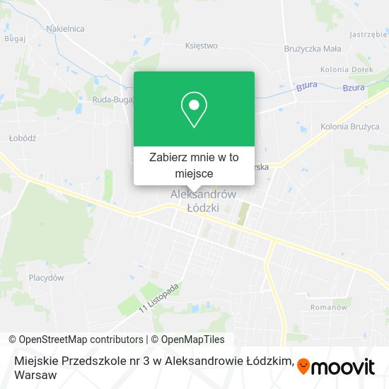 Mapa Miejskie Przedszkole nr 3 w Aleksandrowie Łódzkim