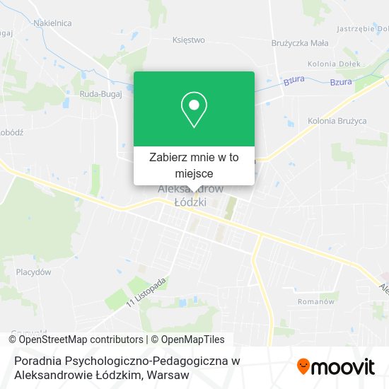 Mapa Poradnia Psychologiczno-Pedagogiczna w Aleksandrowie Łódzkim