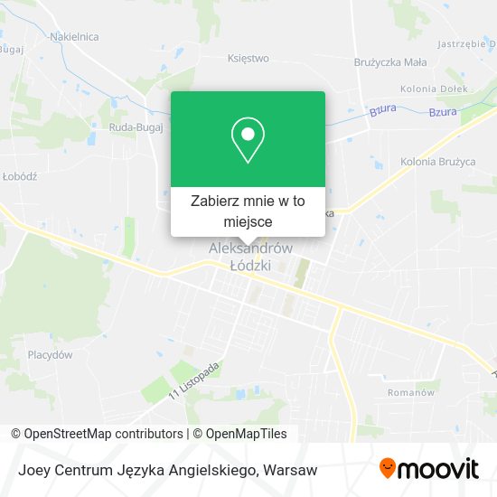 Mapa Joey Centrum Języka Angielskiego