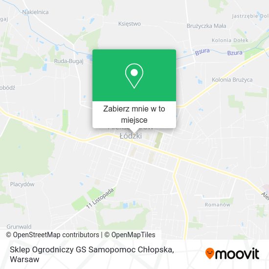 Mapa Sklep Ogrodniczy GS Samopomoc Chłopska