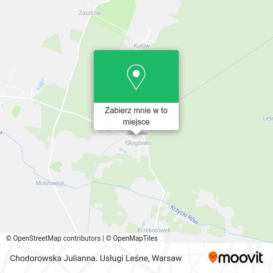 Mapa Chodorowska Julianna. Usługi Leśne