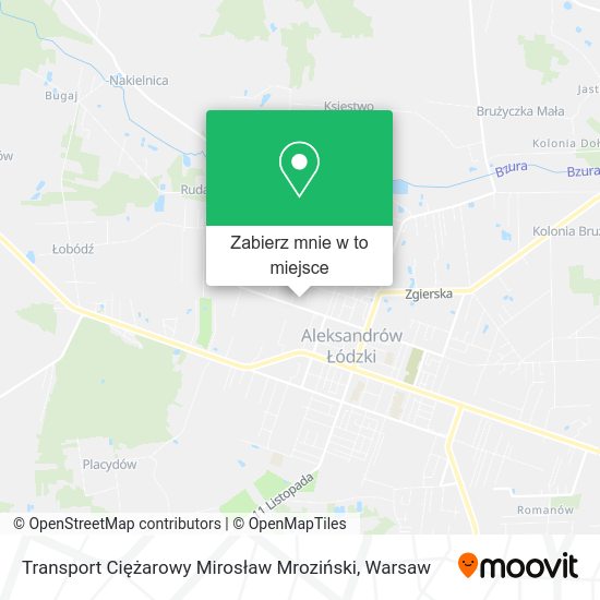 Mapa Transport Ciężarowy Mirosław Mroziński