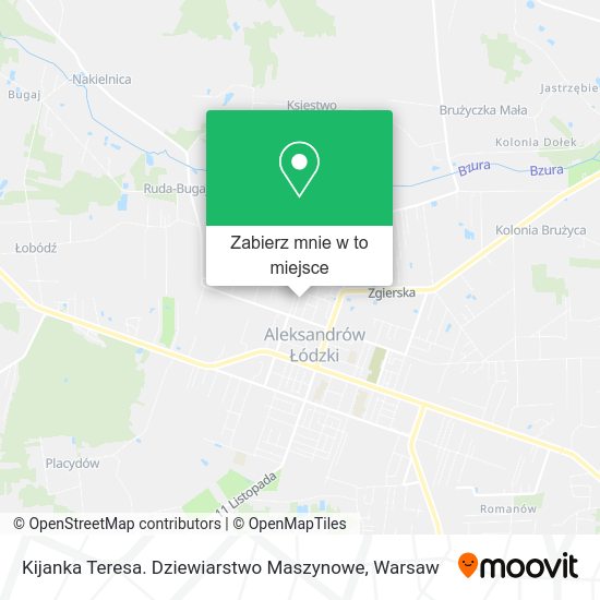 Mapa Kijanka Teresa. Dziewiarstwo Maszynowe