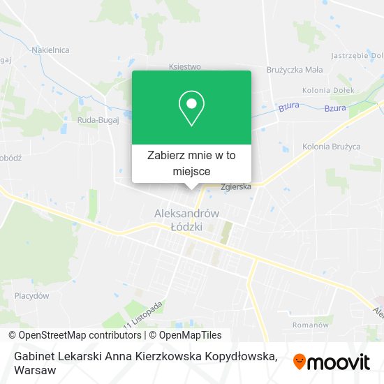 Mapa Gabinet Lekarski Anna Kierzkowska Kopydłowska