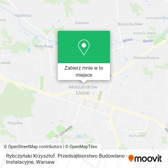 Mapa Rybczyński Krzysztof. Przedsiębiorstwo Budowlano - Instalacyjne