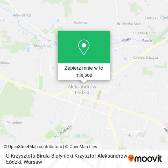 Mapa U Krzysztofa Birula-Białynicki Krzysztof Aleksandrów Łódzki