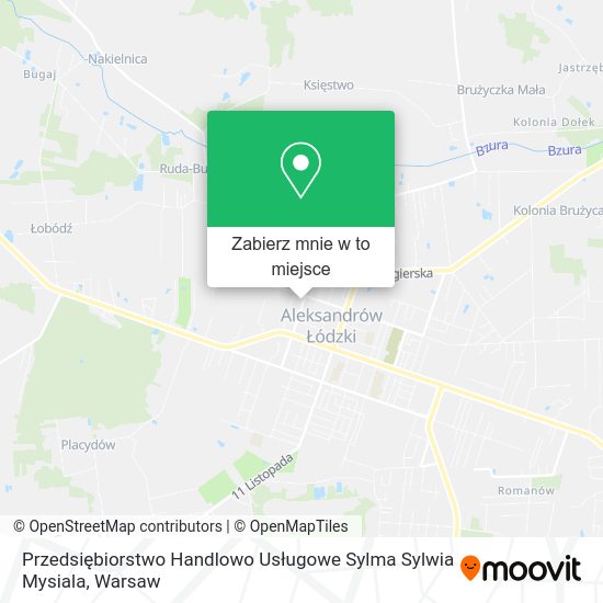 Mapa Przedsiębiorstwo Handlowo Usługowe Sylma Sylwia Mysiala