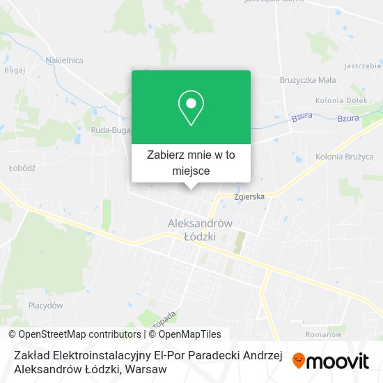 Mapa Zakład Elektroinstalacyjny El-Por Paradecki Andrzej Aleksandrów Łódzki