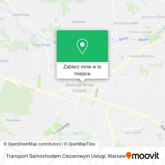 Mapa Transport Samochodem Ciezarowym Uslugi