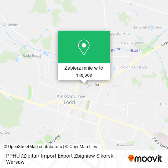 Mapa PPHU /Zibital/ Import-Export Zbigniew Sikorski