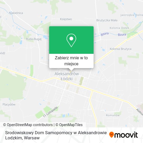 Mapa Srodowiskowy Dom Samopomocy w Aleksandrowie Lodzkim