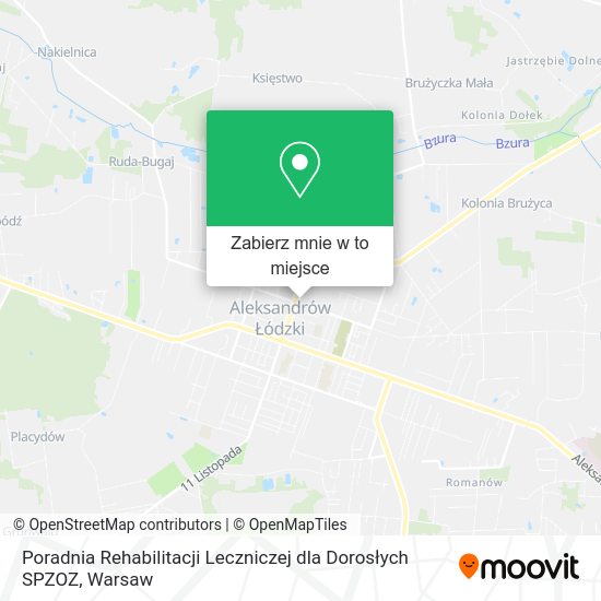 Mapa Poradnia Rehabilitacji Leczniczej dla Dorosłych SPZOZ