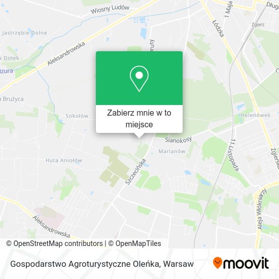 Mapa Gospodarstwo Agroturystyczne Oleńka