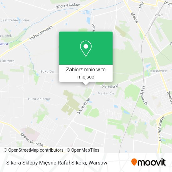 Mapa Sikora Sklepy Mięsne Rafał Sikora