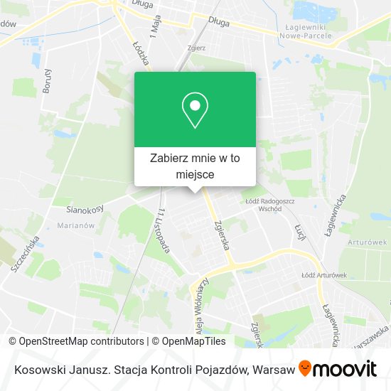 Mapa Kosowski Janusz. Stacja Kontroli Pojazdów