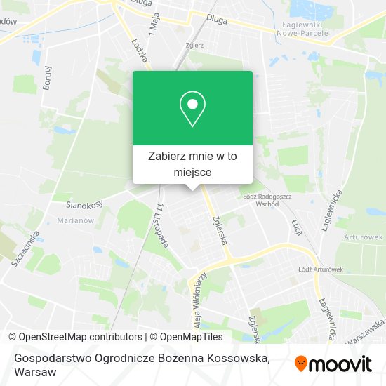 Mapa Gospodarstwo Ogrodnicze Bożenna Kossowska