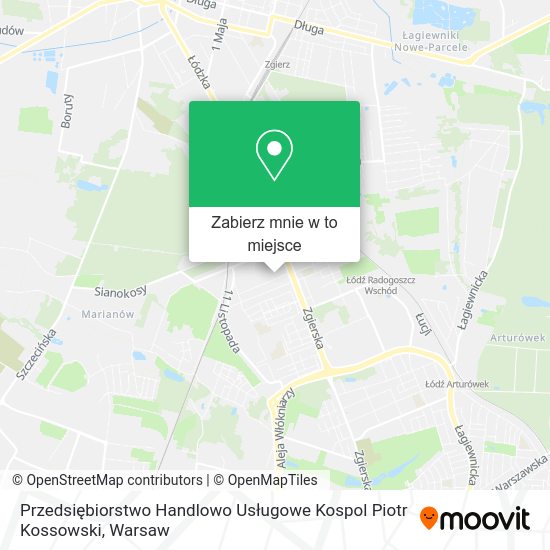 Mapa Przedsiębiorstwo Handlowo Usługowe Kospol Piotr Kossowski