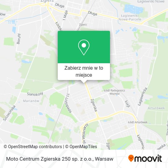 Mapa Moto Centrum Zgierska 250 sp. z o.o.