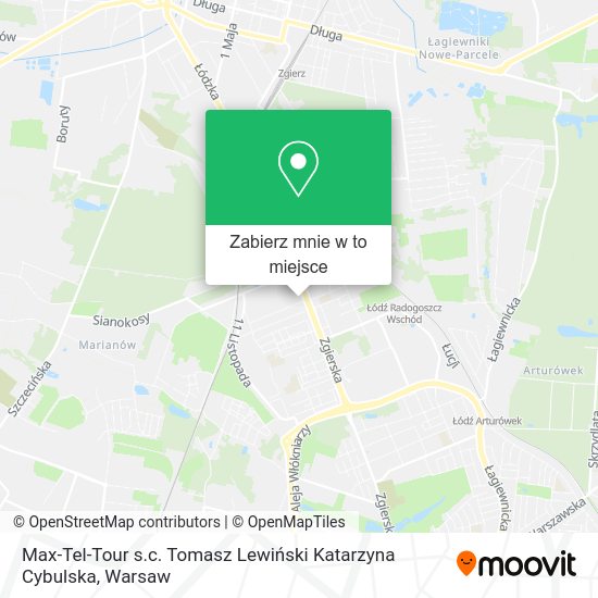 Mapa Max-Tel-Tour s.c. Tomasz Lewiński Katarzyna Cybulska