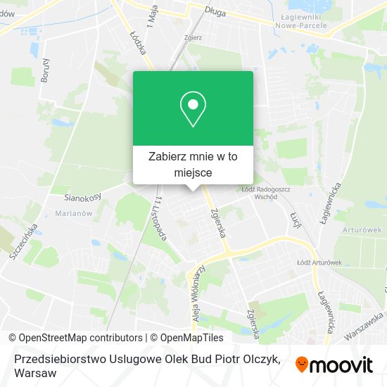 Mapa Przedsiebiorstwo Uslugowe Olek Bud Piotr Olczyk